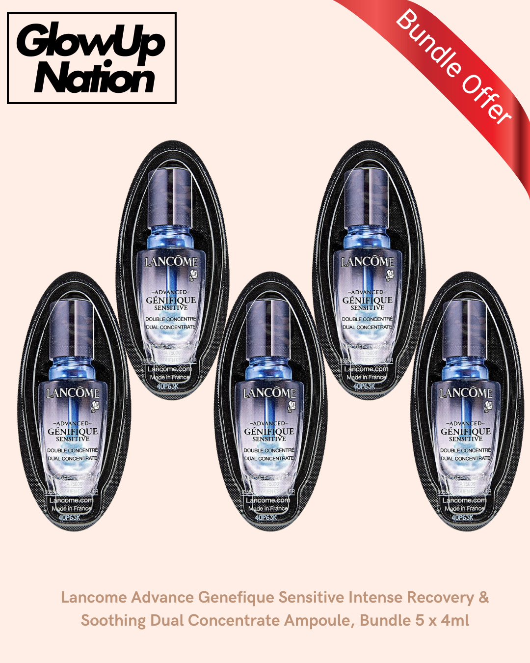 Lancome Advance Genefique Sensitive Intense Recovery & Soothing Dual Concentrate Ampoules 4ml