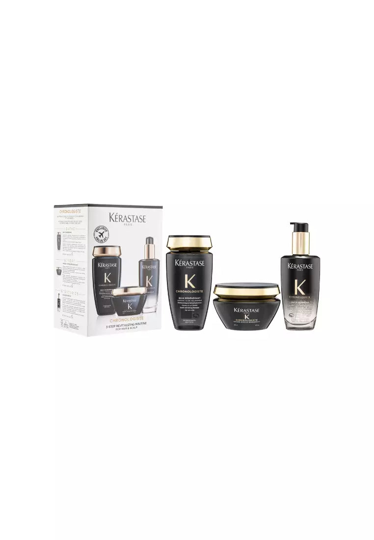 Kerastase Chronologiste 3-step Revitalising Routine for Hair &amp; Scalp Set 250ml + 200ml + 100ml