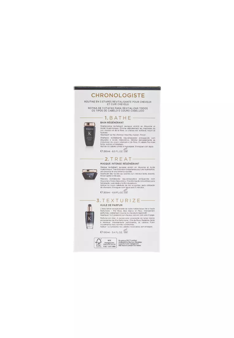 Kerastase Chronologiste 3-step Revitalising Routine for Hair &amp; Scalp Set 250ml + 200ml + 100ml